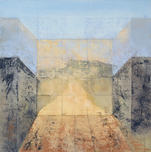 18 Ralph Freeman Road Out mixed media 38x38cm